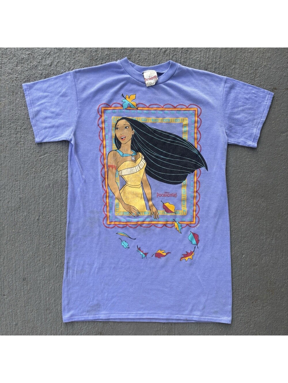 Vintage 90s Disney Pocahontas PJ Dress Shirt YOUTH Medium 12